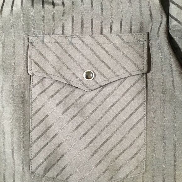 Wrangler black pearl snap button western shirt men’s size large - Picture 5 of 6